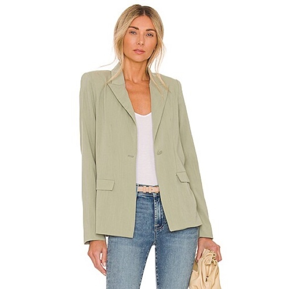 Lovers + Friends from REVOLVE Roxanne Blazer in Fern Sage Green